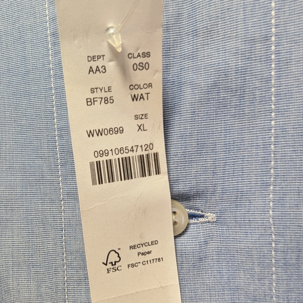 J. Crew Camp Collar Shirt Jacket XL NWT Blue Organic Cotton Utility - Picture 13 of 16